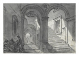 Ensemble de 4 dessins Lámina giclée por Jacques-Louis David