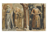Etude d'après le monument  du comte de Pembroke à l'abbaye de Westminster reproduction procédé giclée par Eugene Delacroix