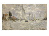 les Barques.Régates à Argenteuil reproduction procédé giclée par Claude Monet