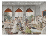 Scène de harem : Dames de cour jouant aux échecs Scène de harem : Dames de cour jouant aux échecs