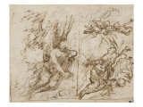 Study for a Penitent Magdalen and Magdalen in Ecstasy Lámina giclée por Alonso Cano