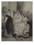 Les Anges de la France reproduction procédé giclée par Albert Adam