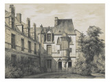 Arts du Moyen Âge, 3è série, Chapitre 4, planche 7 : Vue exétérieure de chapelle, côté jardin Lámina giclée