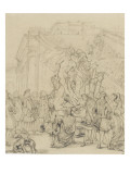 Study for Puget's Milo of Croton with King Louis Xiv Giclee Print by Paul Delaroche