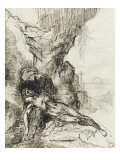 Etude pour une pietà reproduction procédé giclée par Gustave Moreau