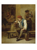 Fumeurs dans un atelier Giclee Print by Georg Kraus