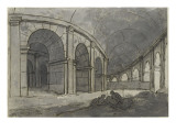 Ensemble de 4 dessins Lámina giclée por Jacques-Louis David