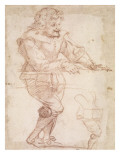 Portrait en pied du bossu Tafredi, bouffon de Don Lorenzo de Médicis Giclee Print by Baldassare Franceschini