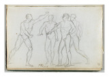 Carnet de croquis pour le serment du Jeu de Paume reproduction procédé giclée par Jacques-Louis David