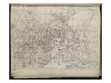 Etude pour "Léonidas aux Thermopyles" reproduction procédé giclée par Jacques-Louis David