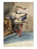 Costume pour le page Jaquez, rôle créé par Melle Despréaux (Hernani) Giclee-trykk av Louis Boulanger Costume pour le page Jaquez, rôle créé par Melle Despréaux (Hernani) Giclee-trykk av Louis Boulanger