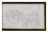 Carnet de croquis : intérieur d'église reproduction procédé giclée par William Adolphe Bouguereau