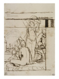 Etude pour "Le Bain Turc" reproduction procédé giclée par Jean-Auguste-Dominique Ingres