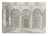 Ensemble de 4 dessins reproduction procédé giclée par Jacques-Louis David