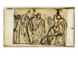 Carnet de croquis; groupe de personnages Lámina giclée por Jean-Baptiste Carpeaux