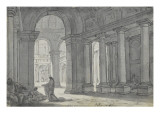 Ensemble de 4 dessins Lámina giclée por Jacques-Louis David