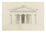 Temple de Paestum : Elévation e la façade restaurée. Côté de l'est Giclee Print by Eugène Viollet-le-Duc
