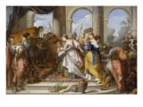 Salomon reçu par la reine de Saba Giclée-Druck von Nicolas Vleughels