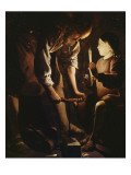 Saint Joseph charpentier reproduction procédé giclée par Maurice Quentin de La Tour