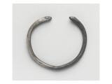 Silver Bracelet with Open Ends are Shaped Snakehead Giclee Print