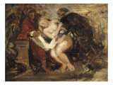 Suzanne et les vieillards (La chaste Suzanne) reproduction procédé giclée par Eugene Delacroix