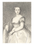 Etude pour le portrait de madame Carette reproduction procédé giclée par Alexandre Cabanel