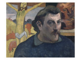 Autoportrait au Christ jaune reproduction procédé giclée par Paul Gauguin