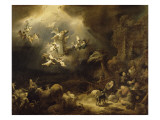 L'Annonce aux bergers Reproduction procédé giclée par Govaert Flinck