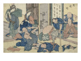 Scènes de rue nouvellement publiées Lámina giclée por Katsushika Hokusai