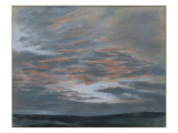 Etude de ciel au soleil couchant, juillet 1849 à Champrosay reproduction procédé giclée par Eugene Delacroix