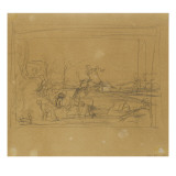 Etude d'ensemble pour les Sources Giclee Print by Gustave Moreau