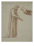 Etude d'homme debout. Etude de mains Lámina giclée por Emile Levy