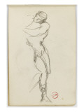 Sketchbook: Study of Man Standing for Darius Fleeing Giclee Print by Gustave Moreau