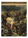 La Bataille de Taillebourg, 21 juillet 1242 reproduction procédé giclée par Eugene Delacroix