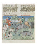 The Book of Gaston Phoebus Hunting: Killing the Boar Giclee Print