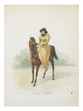 Sophie Dawes, baronne de Feuchères, à cheval en costume de chasse de Condé Lámina giclée