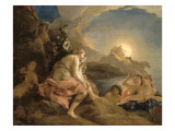 Clytie changée en tournesol par Apollon reproduction procédé giclée par Charles de La Fosse