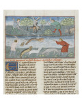 The Book of Gaston Phoebus Hunting: Hunting the Otter Giclee Print