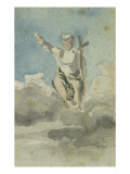 Etudes pour La Vierge du Sacré-Coeur ou Le Tromphe de la Religion (cathédrale d'Ajaccio) reproduction procédé giclée par Eugene Delacroix