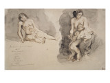 Etudes pour la Médée et saint Sébastien reproduction procédé giclée par Eugene Delacroix