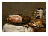 Nature morte au jambon Giclée-Druck von Jacob Fopsen Van Es