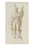Statue of a Gunner of the First Regiment after Bridan Giclee Print by Charles Meynier