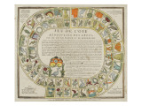 Jeu de l'oie renouvelé des Grecs, jeu de grand plaisir et de récréation Lámina giclée