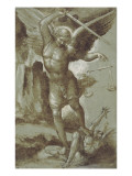 Saint Michel terrassant le démon Impressão giclée por Giovanni Antonio Bazzi Sodoma