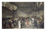 Le serment du jeu de Paume, le 20 juin 1789 reproduction procédé giclée par Jacques-Louis David