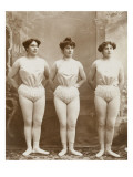 The 4 Athletes. Athlete, Louise, Anna, Weight Lifters Reproduction procédé giclée