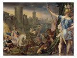 Le camp des Croisés devant Jérusalem (Histoire de Tancrède et Clorinde). reproduction procédé giclée par Ambroise Dubois