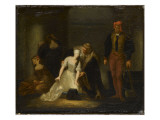 Le supplice de Jane Grey. Etude reproduction procédé giclée par Paul Delaroche