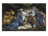 L'Adoration de l'Enfant Jésus Gicléedruk van Lorenzo Lotto