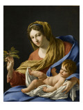 La madone au rameau de chêne dite Madone Hesselin reproduction procédé giclée par Simon Vouet